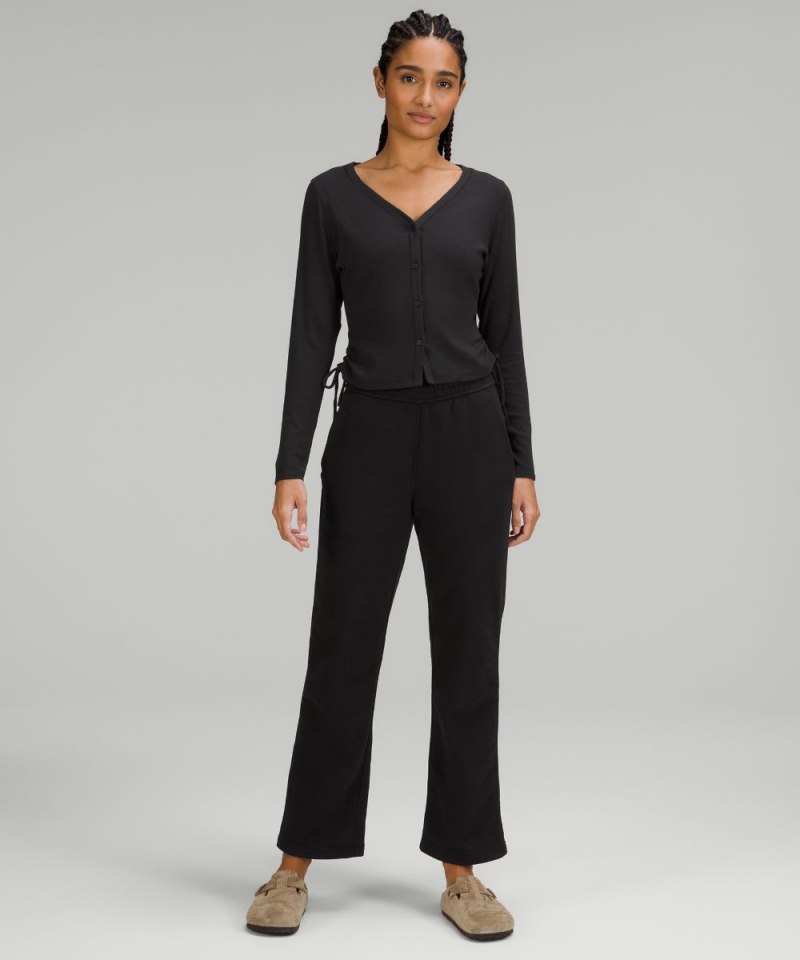 Lululemon Side-Cinch Ribbed Cardigan Black Online Outlet Sale