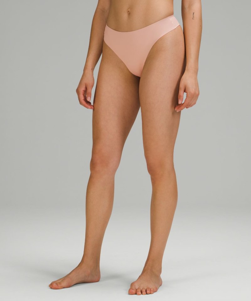 Lululemon InvisiWear Mid-Rise Thong Underwear Misty Shell Online Outlet Sale
