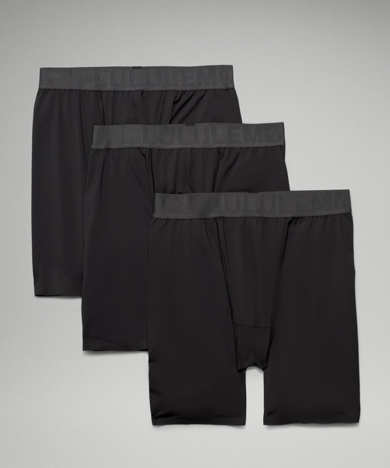 Lululemon Built to Move Long Boxer 7" 3 Pack Black / Black / Black Online Outlet Sale