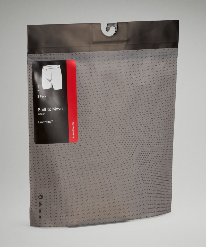 Lululemon Built to Move Long Boxer 7" 3 Pack Black / Black / Black Online Outlet Sale