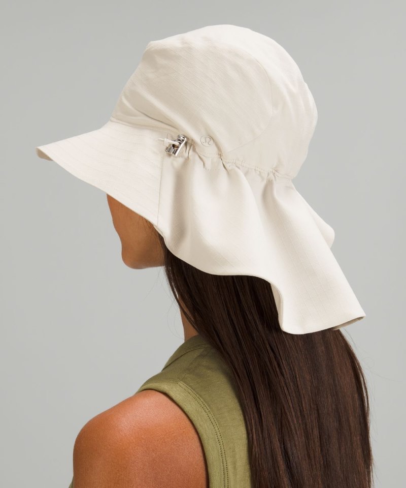 Lululemon Women's Cinchable Wide Brim Bucket Hat White Opal Online Outlet Sale