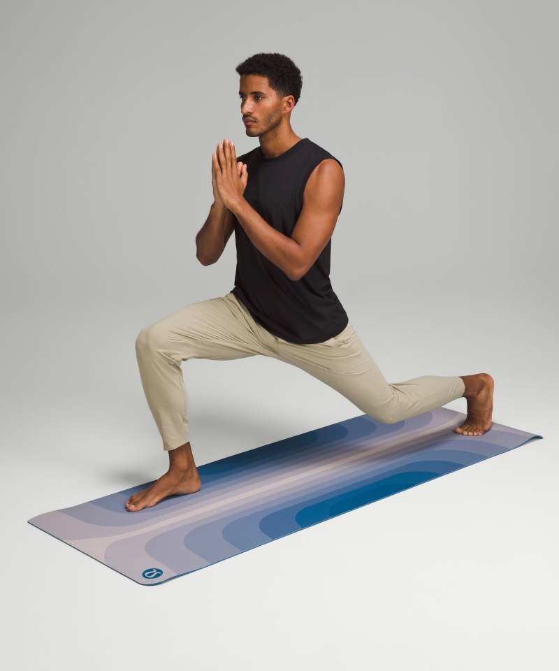 Lululemon The Lightweight Mat 5mm *Alignment Align Gradient Mat Soft Denim Strawberry Milkshake / Soft Denim Online Outlet Sale