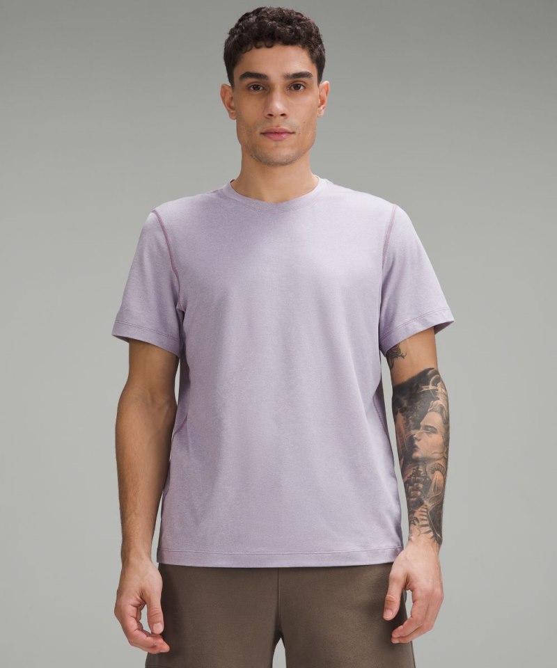 Lululemon Soft Jersey Short-Sleeve Shirt Heathered Lilac Ether / Heathered Render Violet Online Outlet Sale
