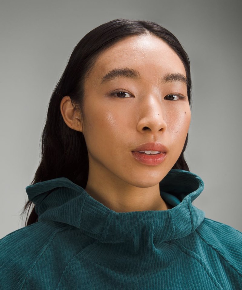 Lululemon Scuba Oversized Hoodie *Velvet Cord Storm Teal Online Outlet Sale