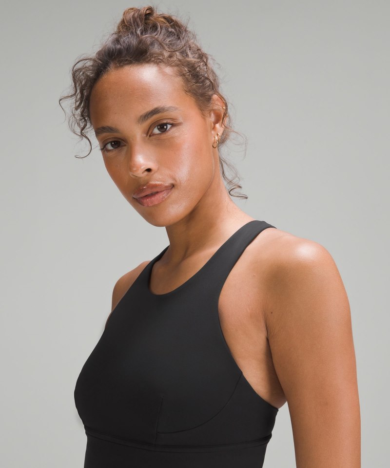 Lululemon Wunder Train Longline Bra *Medium Support, C / D Cup Black Online Outlet Sale