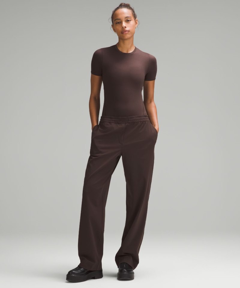 Lululemon Wundermost Ultra-Soft Nulu Short-Sleeve Crew Thong Bodysuit Espresso (not available) Online Outlet Sale