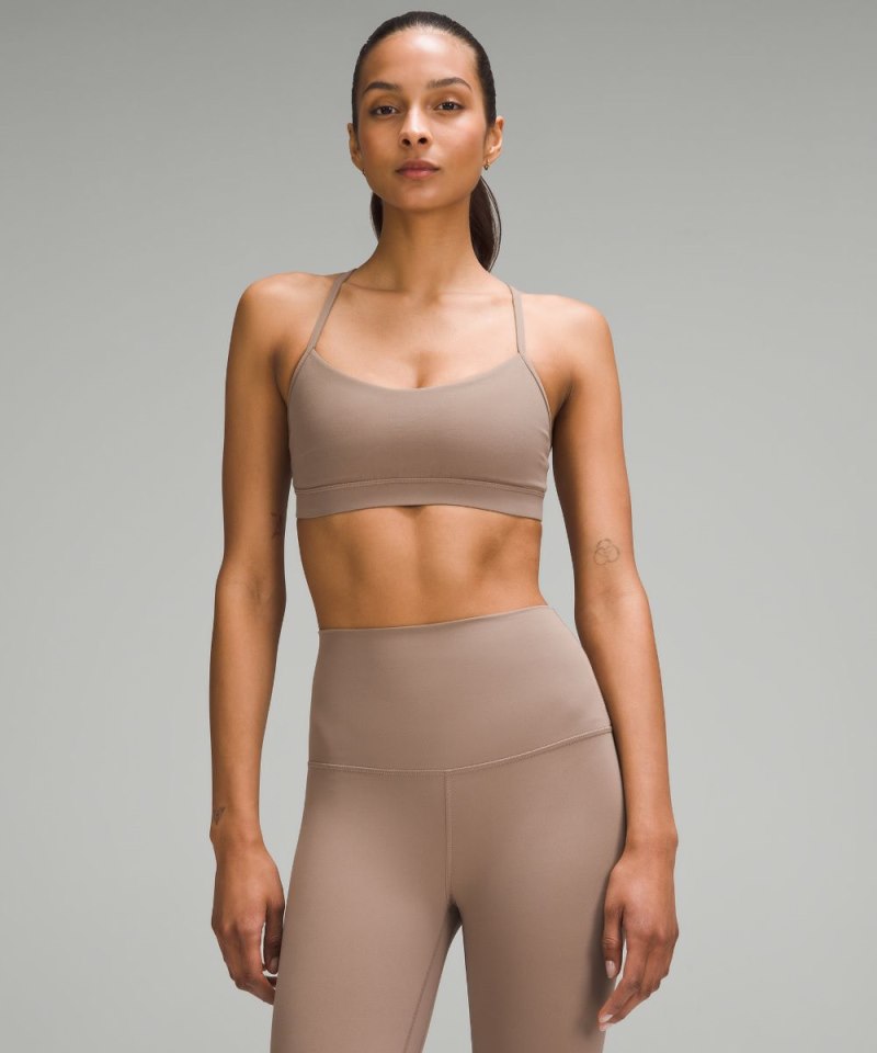 Lululemon Flow Y Bra Nulu *Light Support, A–C Cups Taupetastic Online Outlet Sale