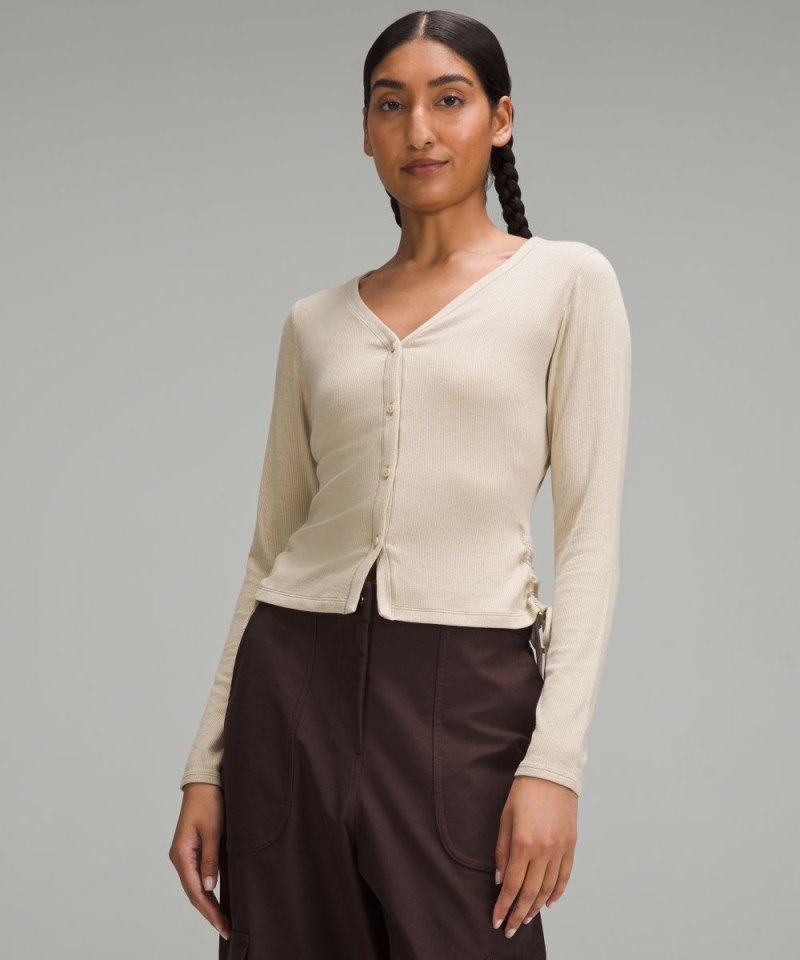Lululemon Side-Cinch Ribbed Cardigan Trench Online Outlet Sale