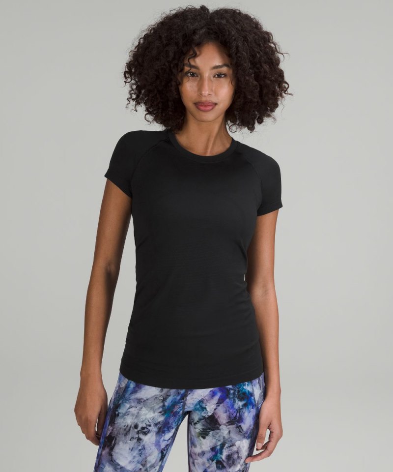 Lululemon Swiftly Tech Short-Sleeve Shirt 2.0 *Hip Length Black / Black (not available) Online Outlet Sale
