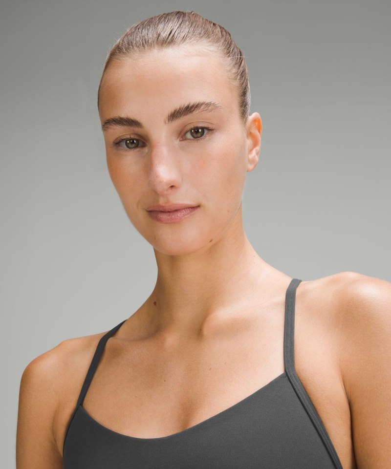 Lululemon Flow Y Bra Nulu *Light Support, A–C Cups Graphite Grey Online Outlet Sale