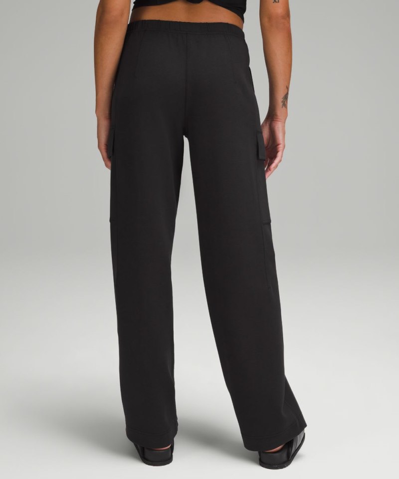 Lululemon Cotton-Blend Double-Knit Mid-Rise Cargo Pant Black Online Outlet Sale