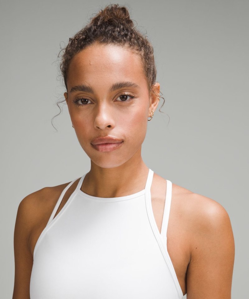Lululemon Wunder Train High-Neck Cross-Back Tank Top White Online Outlet Sale