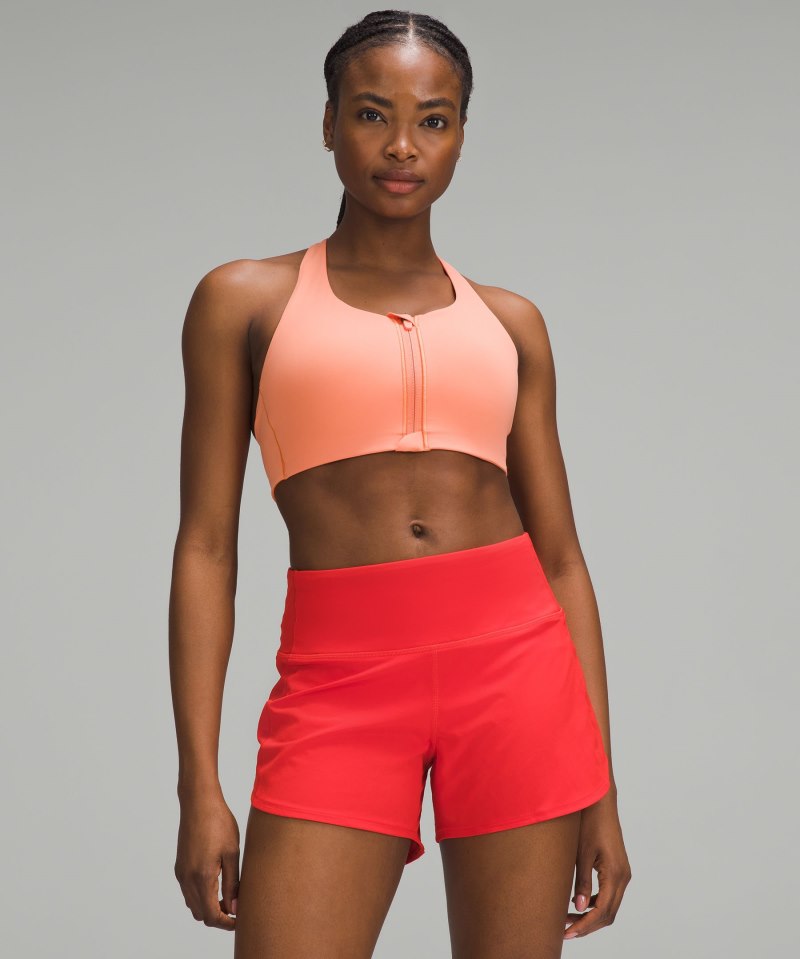 Lululemon lululemon Energy Bra High Support Zip-Front *High Support, B–G Cups Coral Kiss Online Outlet Sale