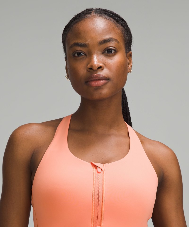 Lululemon lululemon Energy Bra High Support Zip-Front *High Support, B–G Cups Coral Kiss Online Outlet Sale