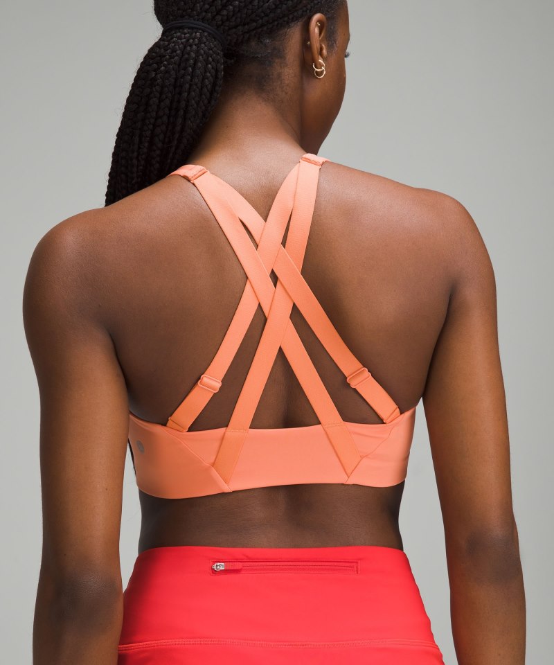 Lululemon lululemon Energy Bra High Support Zip-Front *High Support, B–G Cups Coral Kiss Online Outlet Sale