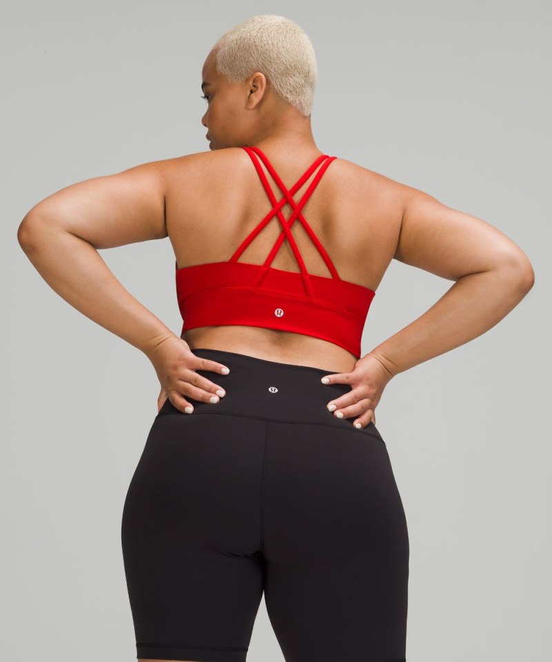 Lululemon lululemon Energy Longline Bra *Medium Support, B–D Cups Dark Red Online Outlet Sale