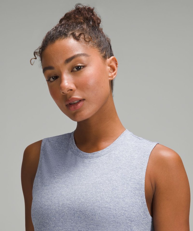 Lululemon License to Train Classic-Fit Tank Top Heathered Oasis Blue Online Outlet Sale