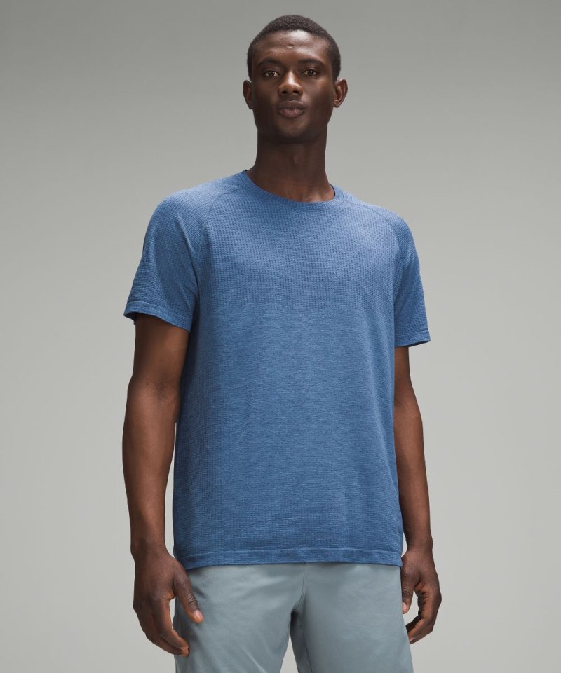 Lululemon Metal Vent Tech Short-Sleeve Shirt *Updated Fit Night Sea / Soft Denim Online Outlet Sale