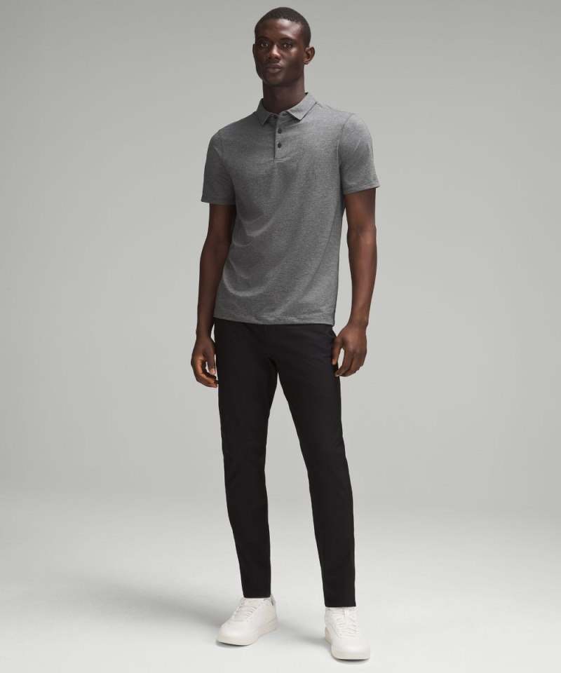 Lululemon Evolution Short-Sleeve Polo Shirt Heathered Black Online Outlet Sale