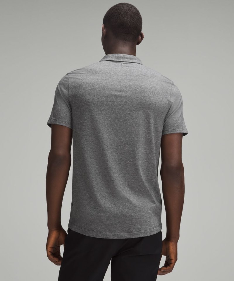 Lululemon Evolution Short-Sleeve Polo Shirt Heathered Black Online Outlet Sale
