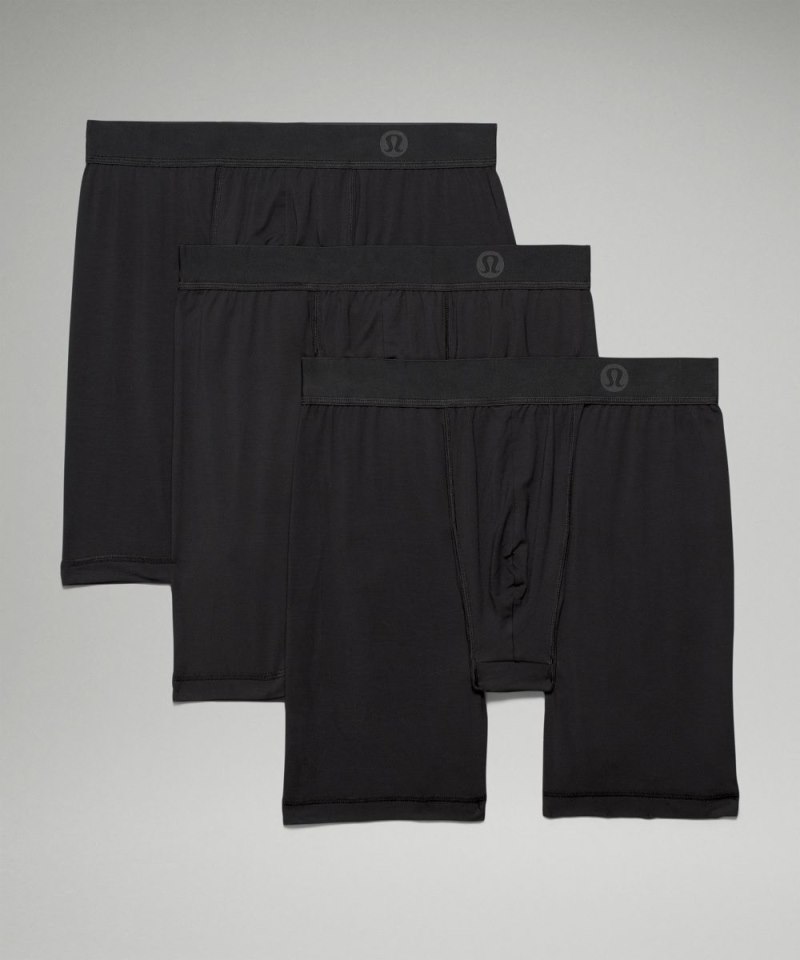 Lululemon Always In Motion Long Boxer 7" 3 Pack Black / Black / Black Online Outlet Sale