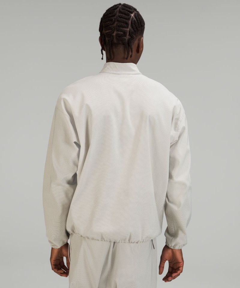 Lululemon lululemon lab Woven Long-Sleeve Henley Nano Check Antique White Riverstone Online Outlet Sale