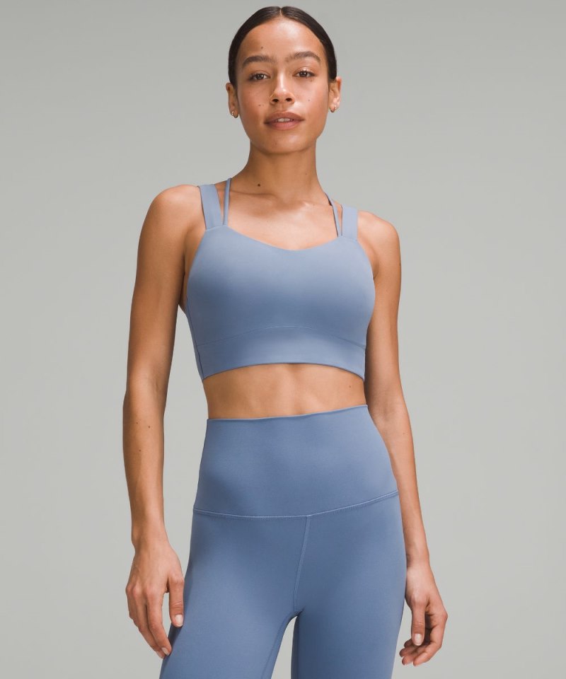 Lululemon Like a Cloud Longline Bra *Light Support, D / DD Cup Oasis Blue Online Outlet Sale