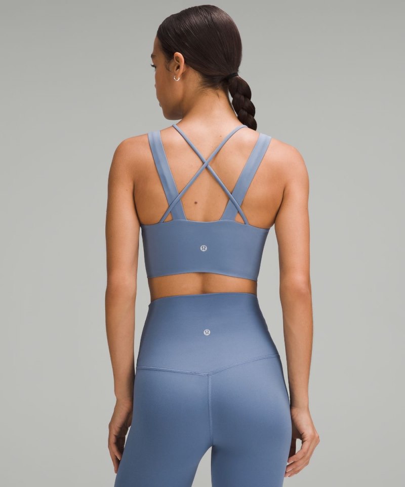 Lululemon Like a Cloud Longline Bra *Light Support, D / DD Cup Oasis Blue Online Outlet Sale