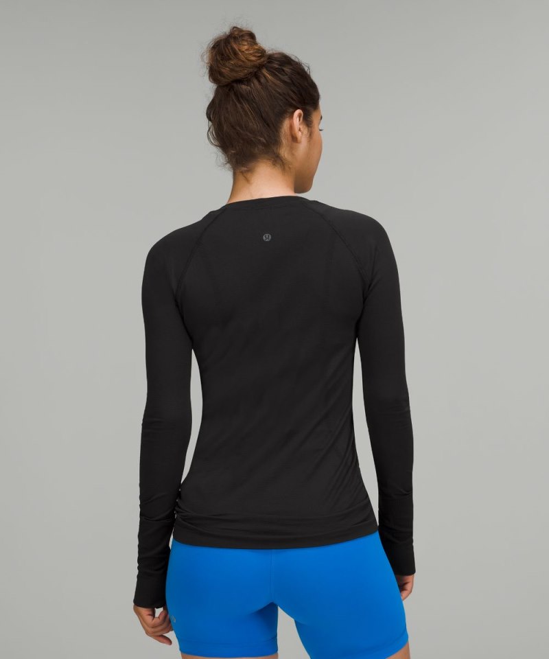 Lululemon Swiftly Tech Long-Sleeve Shirt 2.0 *Hip Length Black / Black (not available) Online Outlet Sale