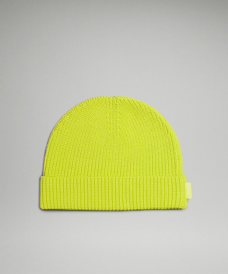Lululemon Close-Fit Cotton-Blend Ribbed Beanie Lichen Lime Online Outlet Sale