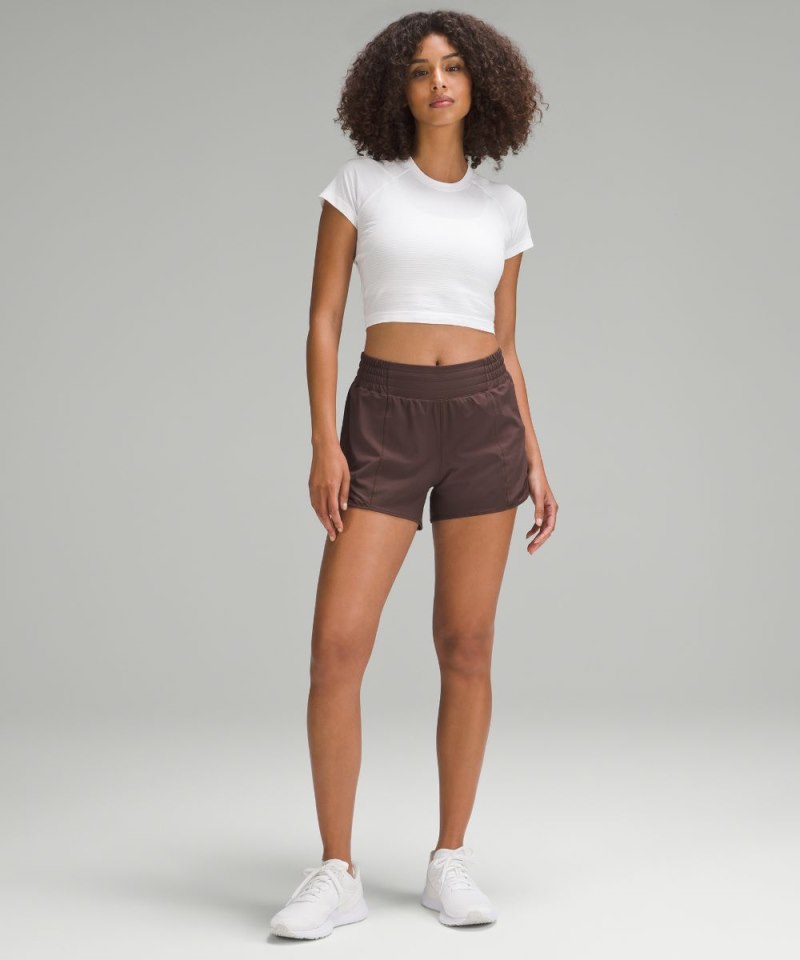 Lululemon Swiftly Tech Cropped Short-Sleeve Shirt 2.0 White / White Online Outlet Sale