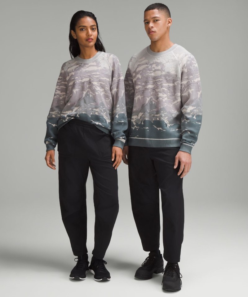 Lululemon lululemon lab Textured Jacquard Sweater Catena Jacquard Sea Steel Multi Online Outlet Sale