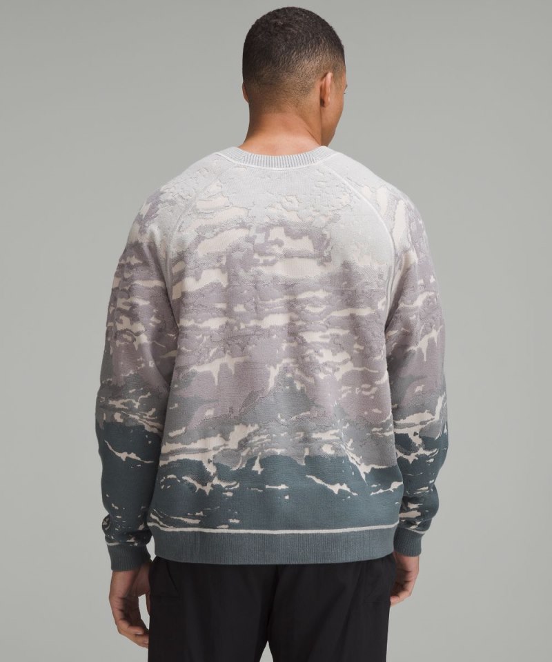 Lululemon lululemon lab Textured Jacquard Sweater Catena Jacquard Sea Steel Multi Online Outlet Sale