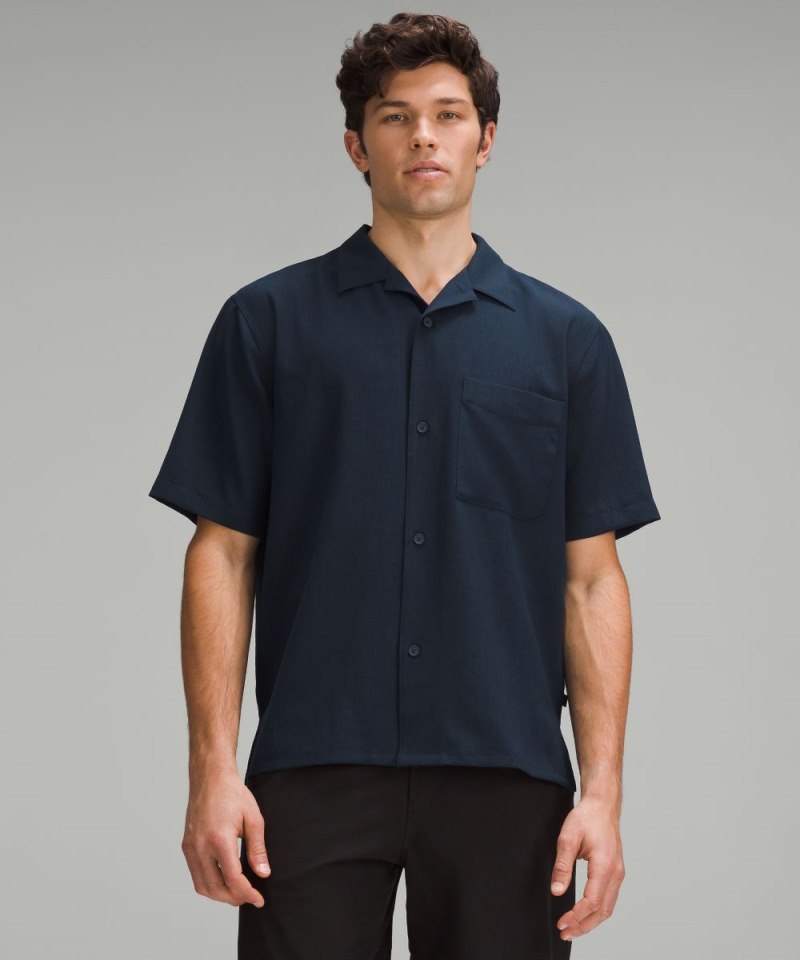 Lululemon Lightweight Camp Collar Button-Up Shirt True Navy Online Outlet Sale