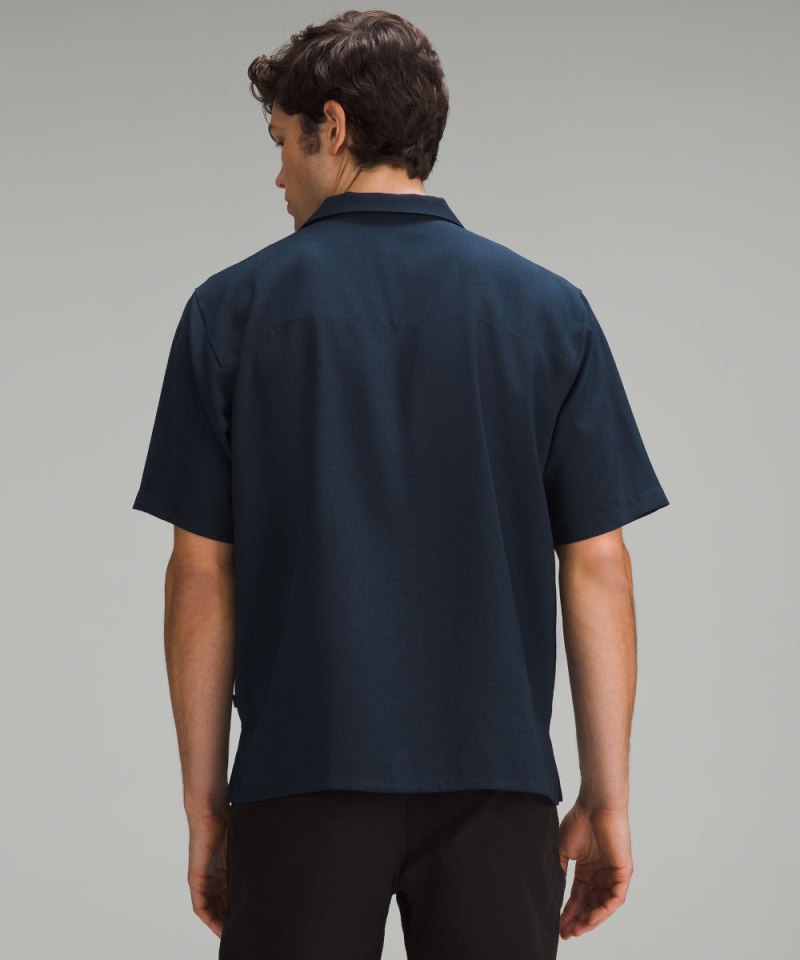 Lululemon Lightweight Camp Collar Button-Up Shirt True Navy Online Outlet Sale