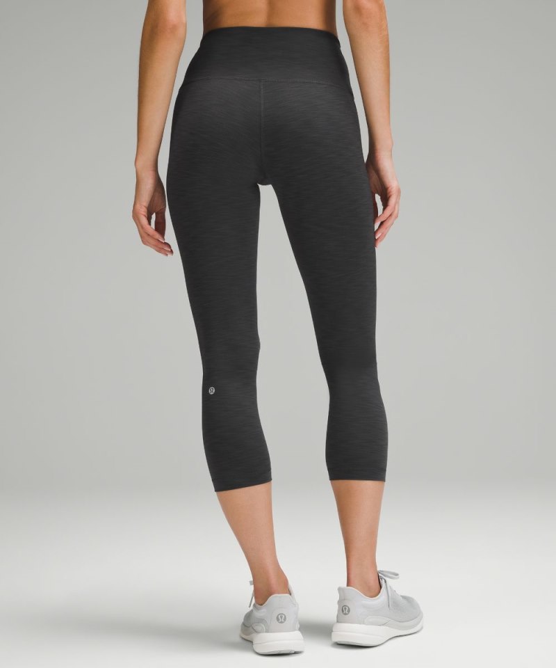 Lululemon Wunder Train High-Rise Crop 23" Heathered Graphite Grey Online Outlet Sale