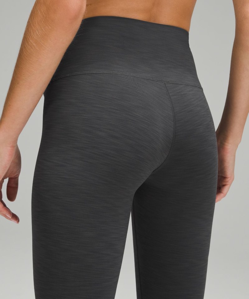 Lululemon Wunder Train High-Rise Crop 23" Heathered Graphite Grey Online Outlet Sale
