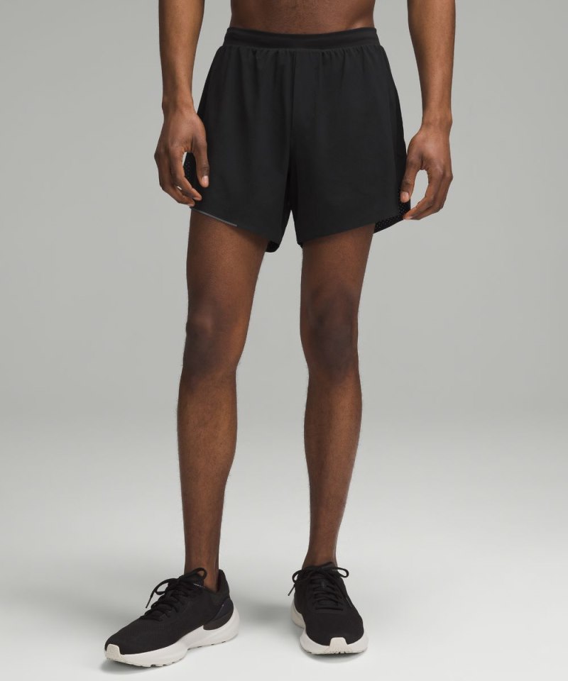 Lululemon Fast and Free Lined Short 6" Black Online Outlet Sale
