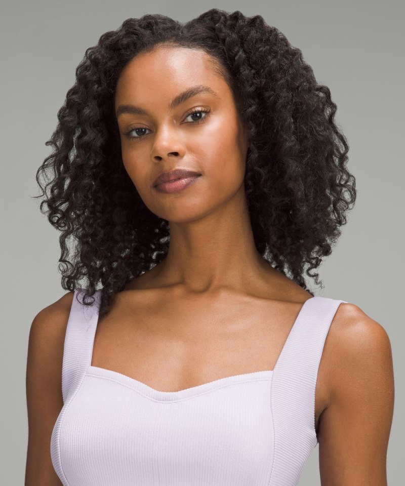 Lululemon Ribbed Softstreme Sweetheart Tank Top Lilac Ether Online Outlet Sale