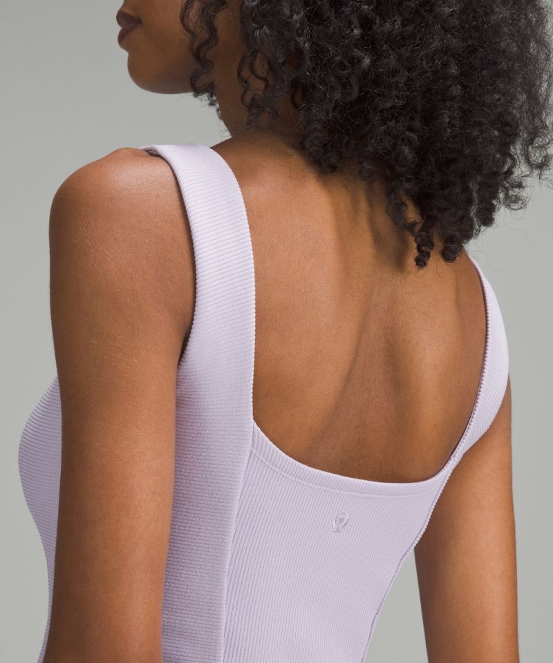 Lululemon Ribbed Softstreme Sweetheart Tank Top Lilac Ether Online Outlet Sale