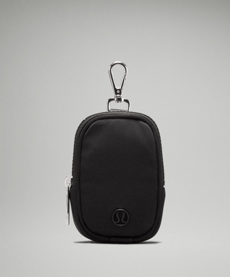 Lululemon Clippable Nano Pouch *Knit Nylon Black Online Outlet Sale