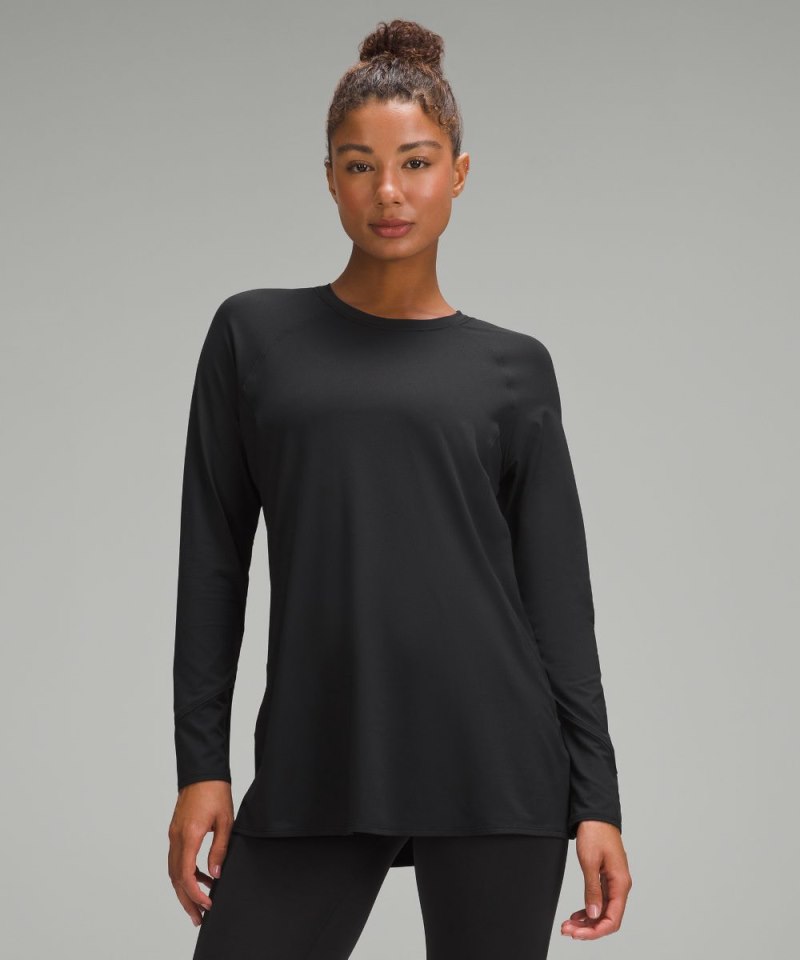 Lululemon Abrasion-Resistant High-Coverage Long-Sleeve Shirt Black Online Outlet Sale