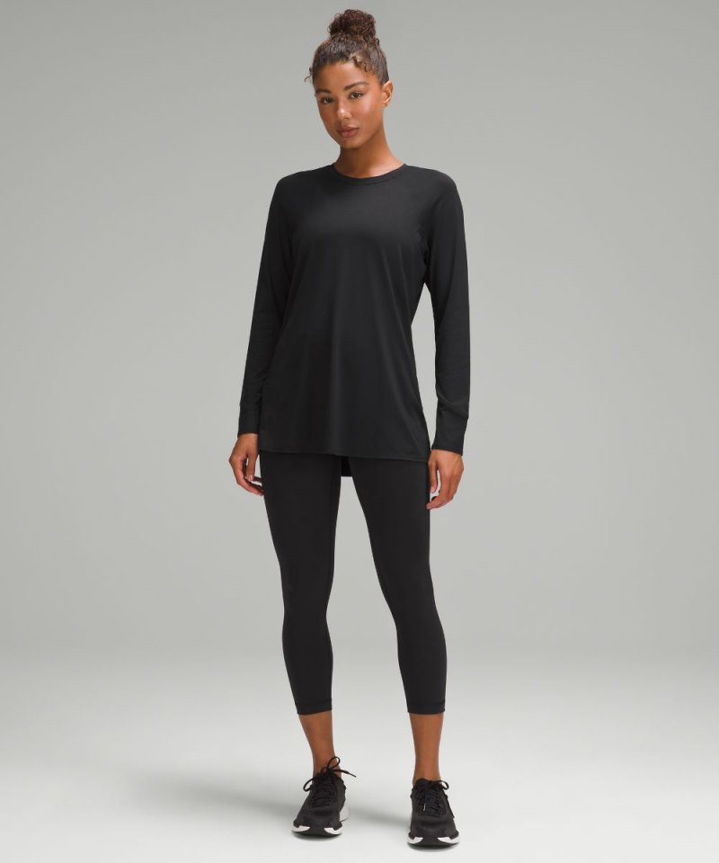 Lululemon Abrasion-Resistant High-Coverage Long-Sleeve Shirt Black Online Outlet Sale