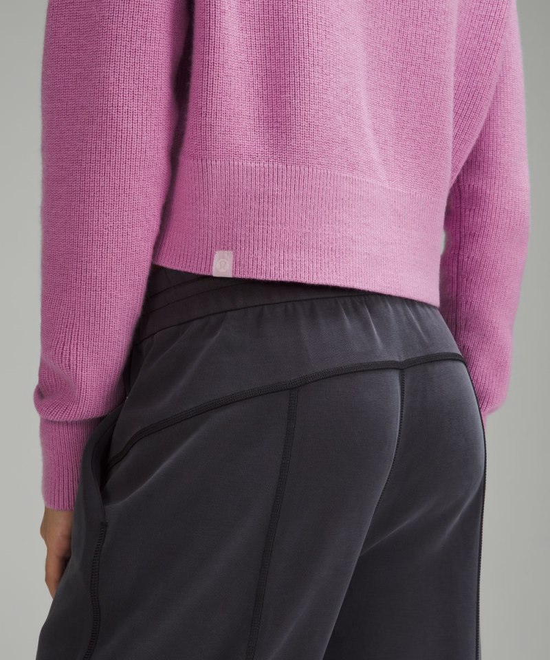 Lululemon Collared Merino Wool-Blend Sweater Dahlia Mauve Online Outlet Sale