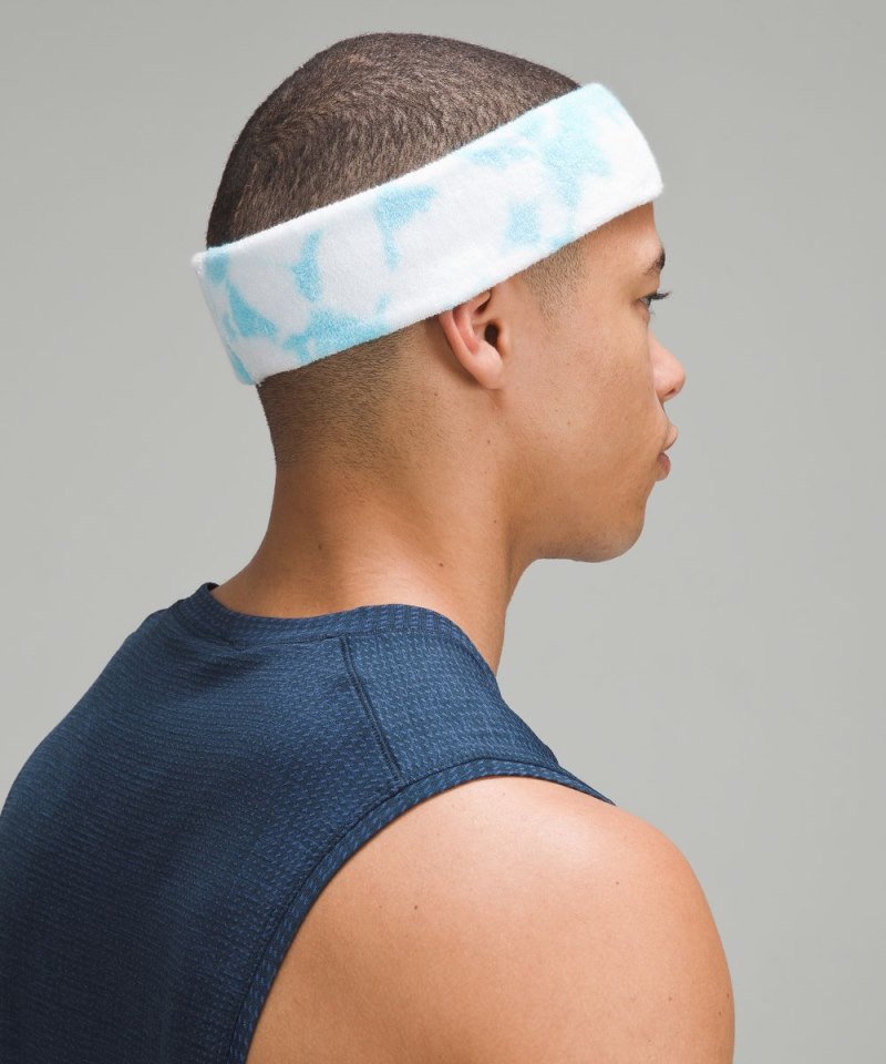 Lululemon Cotton Terry Sweatband Cyan Blue Online Outlet Sale