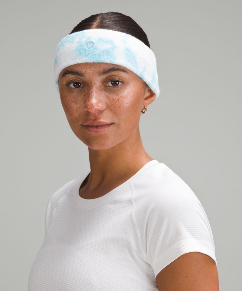Lululemon Cotton Terry Sweatband Cyan Blue Online Outlet Sale