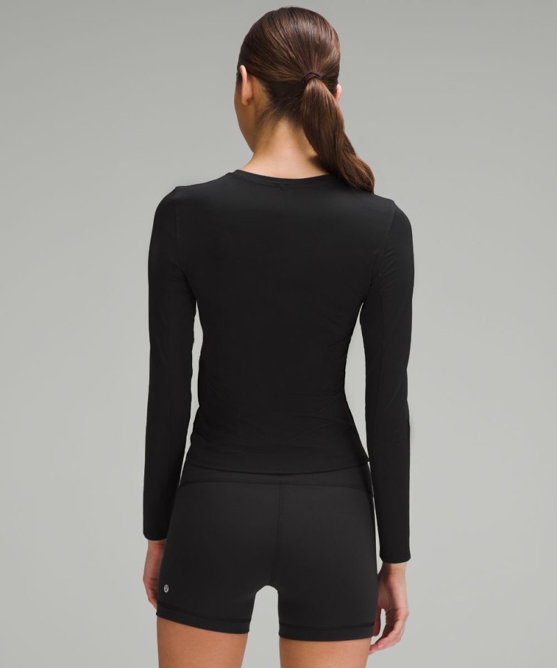 Lululemon Light SmoothCover Wrap-Front Long-Sleeve Shirt Black Online Outlet Sale