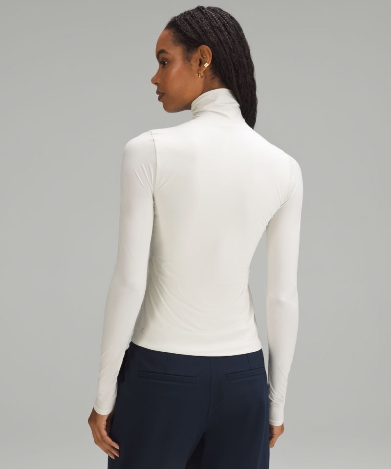 Lululemon Wundermost Ultra-Soft Nulu Long-Sleeve Turtleneck Bone Online Outlet Sale