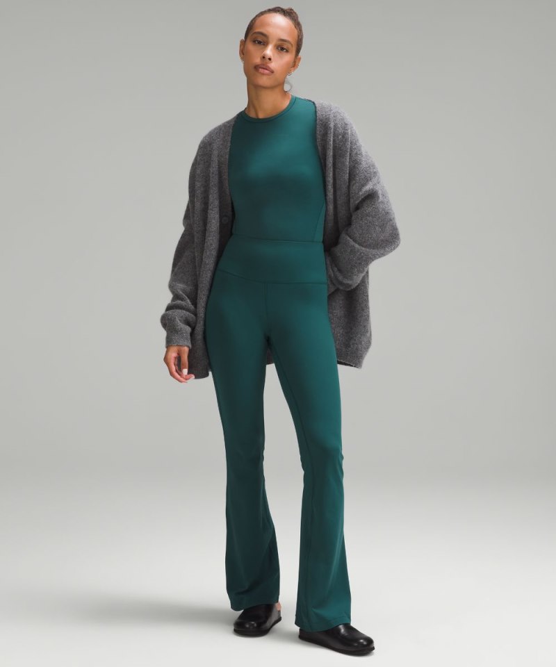 Lululemon Wundermost Ultra-Soft Nulu Crewneck Long-Sleeve Shirt Storm Teal Online Outlet Sale