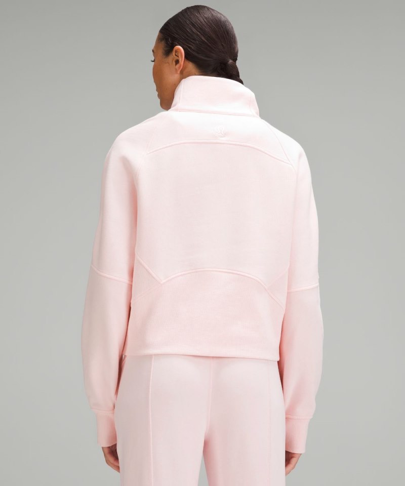 Lululemon Scuba Oversized Funnel-Neck Half Zip Strawberry Milkshake Online Outlet Sale